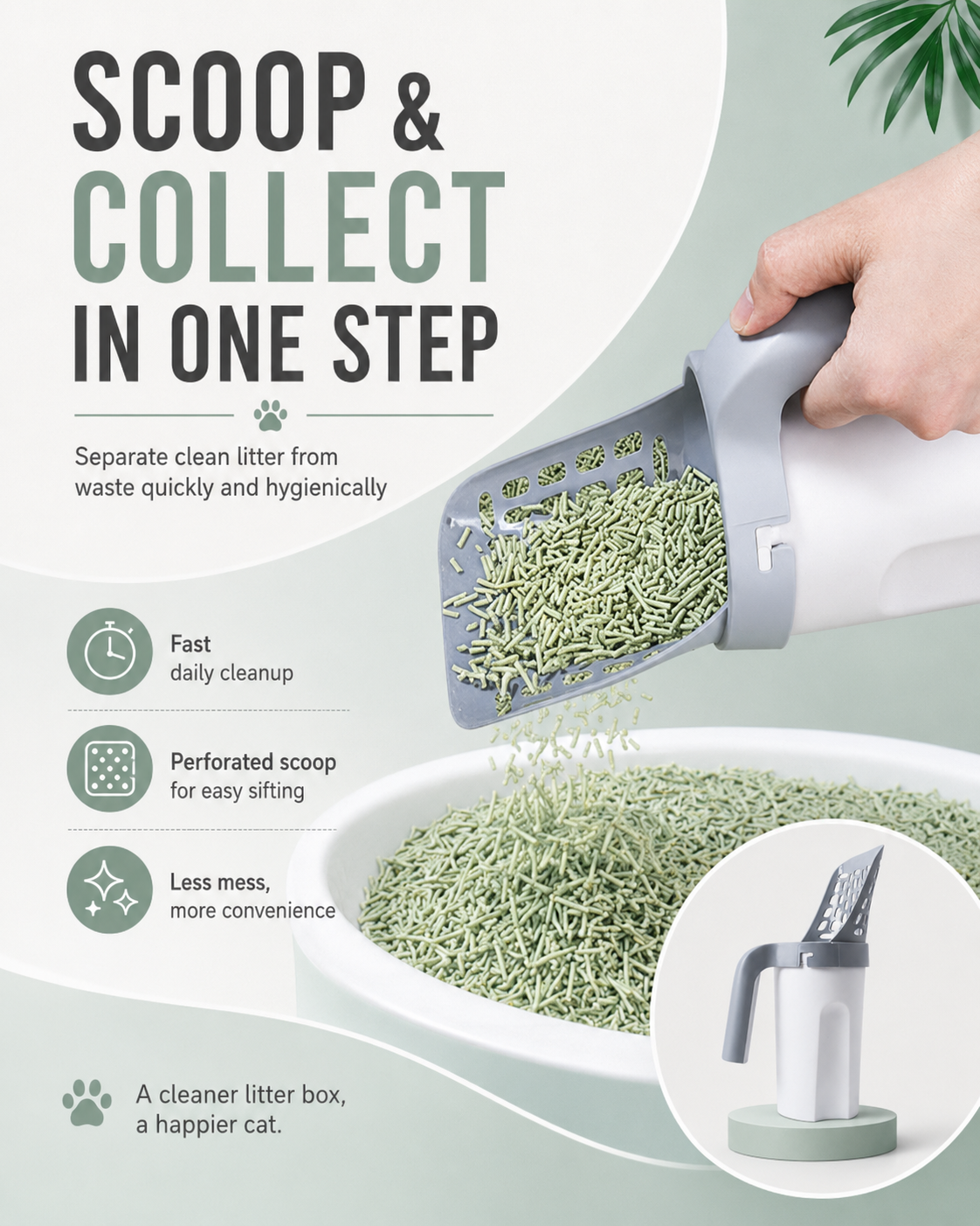 Plastic Cat Litter Scoop Pet Care Sand Waste Scooper Shovel Hollow Cleaning Tool